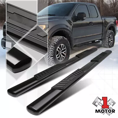 Black 5  Oval Side Step Nerf Bar Running Board For 15-22 F150/F250 Super/Ext Cab • $162.88