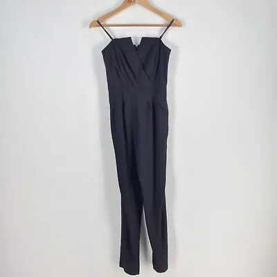 Forever New Womens Strapless Jumpsuit Size 8 Black Sleeveless Zip 069921 • $29.95