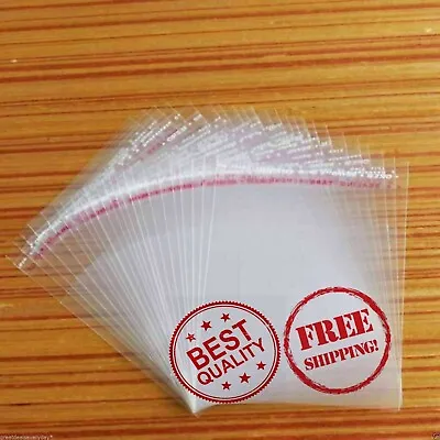 Self Adhesive Resealable 10  X 13  Clear Plastic Cellophane Poly Bags/Packaging • $12.23