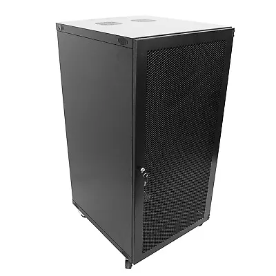 22U Wall Mount Network Server Cabinet Rack Enclosure Mesh Door Lock  600MM Deep • $334.49