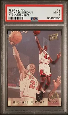1993-94 Fleer Ultra Michael Jordan All-Defensive Team #2 Insert HOF PSA 9 Mint • $399.99
