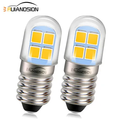 3000K Screw Base E10 2835 8 LED Torch Flashlight Bulb Lamp Warm White 3V 4.5V 6V • $3.83