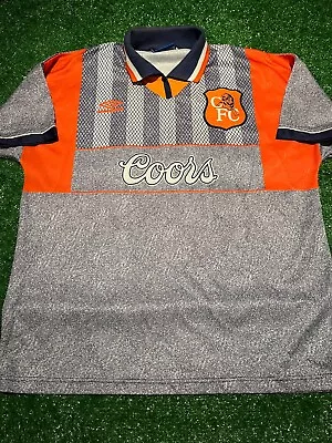 Chelsea Away Football Shirt 1994 1996 Large Umbro Gullit Grey Coors 94 95 96 • £199.99