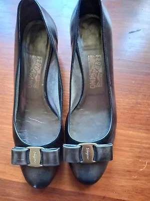 Salvatore Ferragamo Grey/Pewter Women's Shoes 9.5 EC • $80