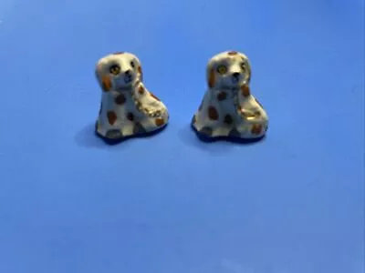 Miniature Dollhouse Ceramic Dogs Set Of 2 Pets. • $0.99