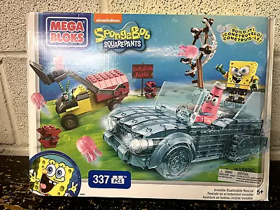 Mega Bloks Spongebob Invisible Boatmobile Rescue Boat 94620U 337 PCS DAMAGED BOX • $14.99