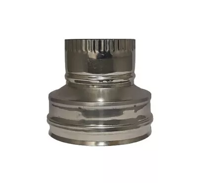 Chimney Flue Liner Metal Reducer Ducting Stainless Steel Pipe Connector Adapter • £15.59