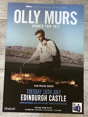 Olly Murs Concert Poster — Edinburgh Castle 2017 Band Show Tour  Gig Memorabilia • £8.95