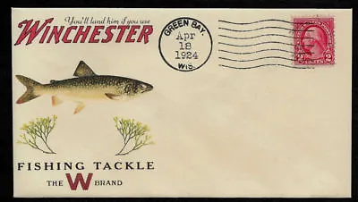 1920s Lake Trout Winchester Fishing Ad Reprint Collector's Envelope OP1359 • $5