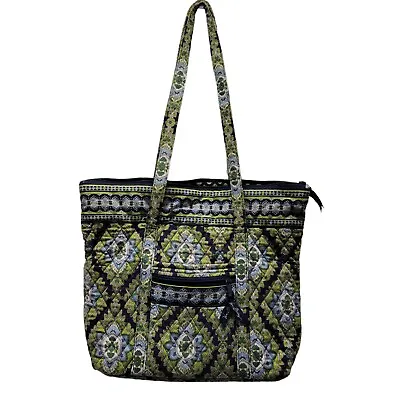 VERA BRADLEY Shoulder Bag Cambridge Pattern Retired 2007-2008  Size Medium 14 • $12.95