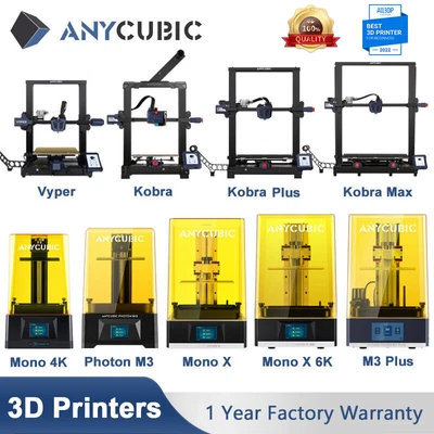 $269 • Buy ANYCUBIC 3D Printer Photon Mono X2 / M3 Series / D2 / Vyper / Kobra Series Lot