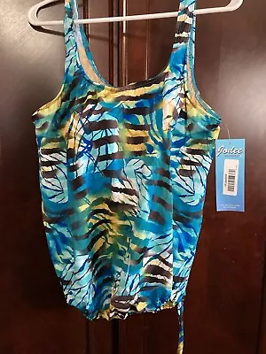 Jodee Mastectomy #4006 Swim Wear Blouson Top  Sunset Palms  Size 14 • $20