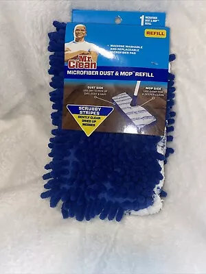 MR. CLEAN Microfiber Dust And Mop Refill Washable Scrubby Stripes With Tags • $12