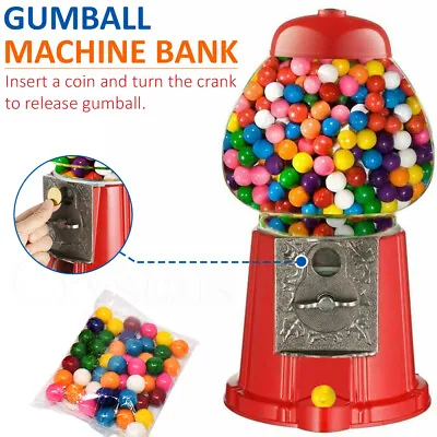 £7.95 • Buy Mini Gumball Dispenser Machine Toy With Bubble Gum Party Bag Coin Operated - Red