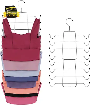 2 Pack Tank Top Hanger Space Saving Bra Hanger Non-Slip Hanging Sport Bras Hol • $25.69