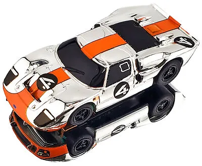 AFX Ford GT40 MKII #4 Mirror Chrome / Orange Mega G+ HO Slot Car Exclusive • $49.95