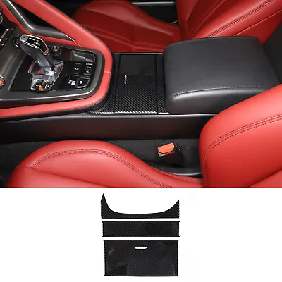 Carbon Fiber ABS Center Cup Holder Panel Sticker For Jaguar F-TYPE 2013-2024 US • $49.99