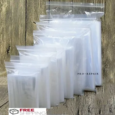 100x 2-Mil Clear Reclosable Zip Plastic Lock Bags Poly Jewelry Zipper Baggies US • $6.64