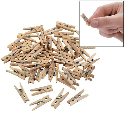 Natural Wooden Mini Clothespins. (50 Pcs. Per Unit) 1  X 1/4  X 1/8  • $6.99