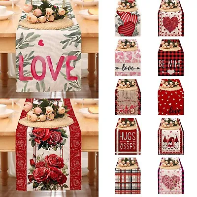 Valentine's Day Table Runners Holiday Kitchen Dining Table For Home Party Decor • £4.79