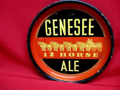 Rare Vintage 1937 Genesee 12 Horse Ale Metal Beer Tray • $249.99