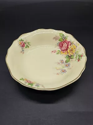 Vintage J&G Meakin Sunshine Bowl Small Floral Pink Roses England • $18.95