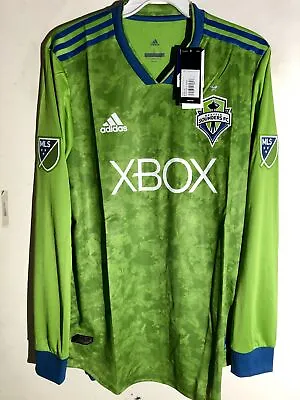 Adidas Authentic MLS Long Sleeve Jersey Seattle Sounders Team Green  Sz XL • $29.99