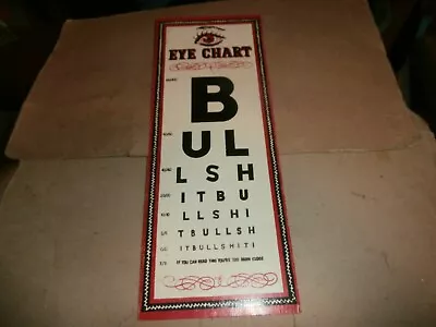 Vintage Novelty Bullsh*t Eye Chart Sign  • $24.99