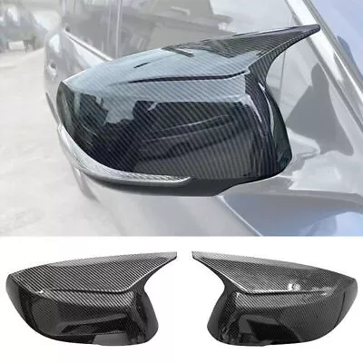 2X Carbon Fiber M Style Side Mirror Cover Cap For Infiniti Q50 Q50S Q60 Q70 QX30 • $32.99