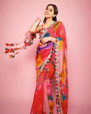 Trending Designer Saree Bollywood Saree Party Wear Saree Blouse Indian Saree • $62.05
