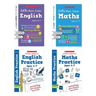£17.99 • Buy *NEW* Scholastic SATs Practice & Revision 4 Book Pack, KS1 Year 2 Ages 6-7