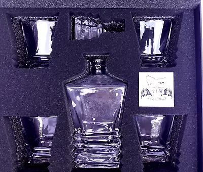 Van Daemon: Whiskey Bottle & Four Glasses / Crystal Gift Set - Brand New In Box. • $104.95