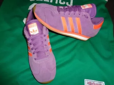 Adidas Originals Purple/orange Suede Mens Sneakers Us 9 • $50