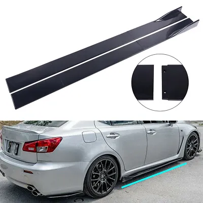 78.7'' Glossy Black For Mazda 3 2 5 6 Side Skirts Extension Panel Lip US FAST • $38.48