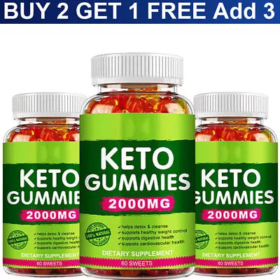 Keto Gummies Weight Loss Fat Burners Suit Adulit Dietary Supplements  New Exp • £8.49