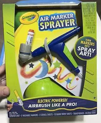 Crayola Air Marker Sprayer Set Airbrush Kit Electric Powered Spray Art NEW • $10