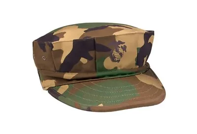 Marine Corps 8-Point Woodland Cover -USMC Utility Hat  -Gov't Issue -Made In USA • $29.95