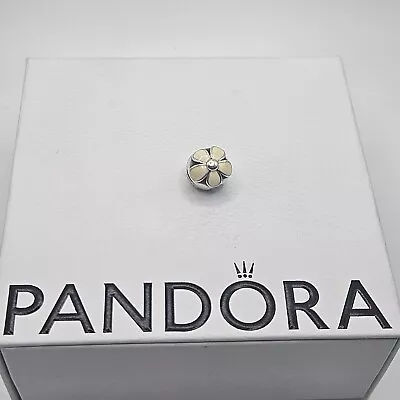 Genuine Pandora White Enamel Darling Daisy Clip Charm ALE 925 #791259EN12 • £24