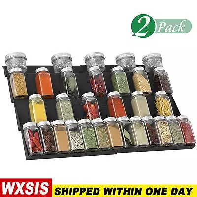 Spice Rack Drawer Organizer For KitchenAdjustable Expandable Tray Insert 4 Tier • $23.99