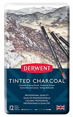 £24.45 • Buy Tinted Charcoal Drawing Pencils Set Of 12 Watersoluble Professional Quality 230