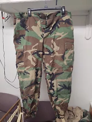 US Army USMC LARGE SHORT BDU Woodland Camouflage Combat Uniform Pants Trousers • $19.99