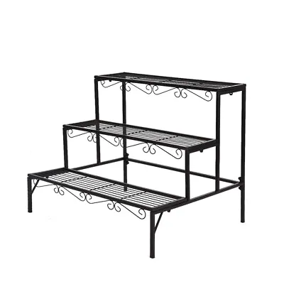 Levede 2x Plant Stands Outdoor Indoor Garden Metal 3 Tier Planter Corner Shelf • $99.99