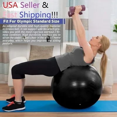 $13.99 • Buy Exercise Workout Yoga Ball For Yoga Fitness Pilates Sculpting Balance With Pump