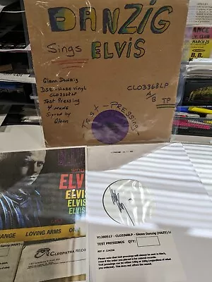 DANZIG  Sing Elvis Signed/Autographed By Glenn TEST PRESSING LP  Misfits • $750