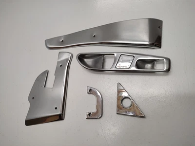 $49.99 • Buy Mercedes R107 C107 380SL 560SL Left Driver Door Panel Chrome Trim Cover Set 