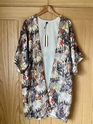 £120 • Buy Topshop Boutique Rare Sequin Kimono Jacket. Tropical Palm Print. Brand New.
