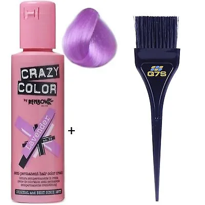 Crazy Colour Hair Dye With Q7S™ High Quality Tint Brush Crazy Colors Hair Color • £8.99