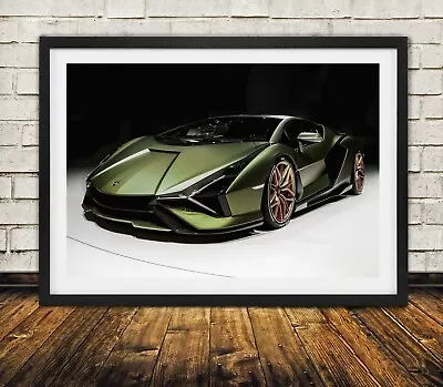 Styled Lamborghini Sián - High Quality Premium Poster Print • $34.95