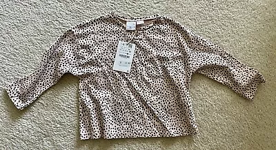 BNWT Brand New With Tags Zara Girls Light Pink Printed Shirt Size 2-3 • $5.50