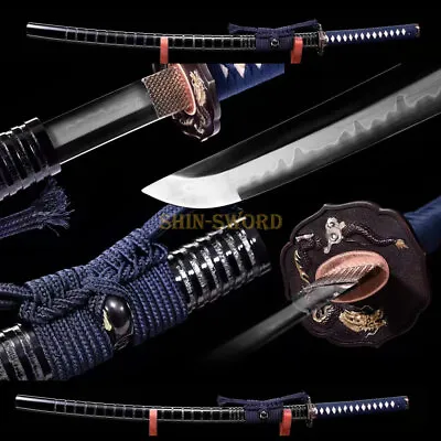 Battle Ready Clay Tempered Japanese Katana Sword T10 Steel Blade Razor Sharp New • $288